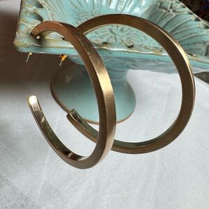 Oversized Sculptural Gold Hoops — Designer Inspired